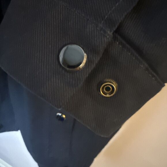 Wantdo Jacket Womens Large Cotton Canvas Navy Chore Coat Full Zip Pockets Lined - Picture 3 of 6